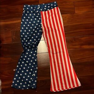XL Patriotic Kids Flare Bottoms - Blue and Red